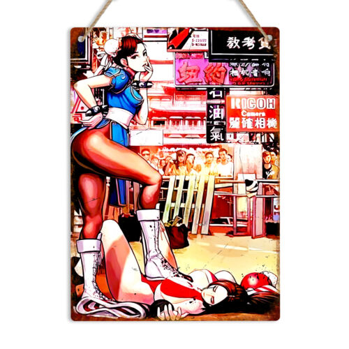 Retro Gaming Style - Chun Li Retro Gaming Metal Wall