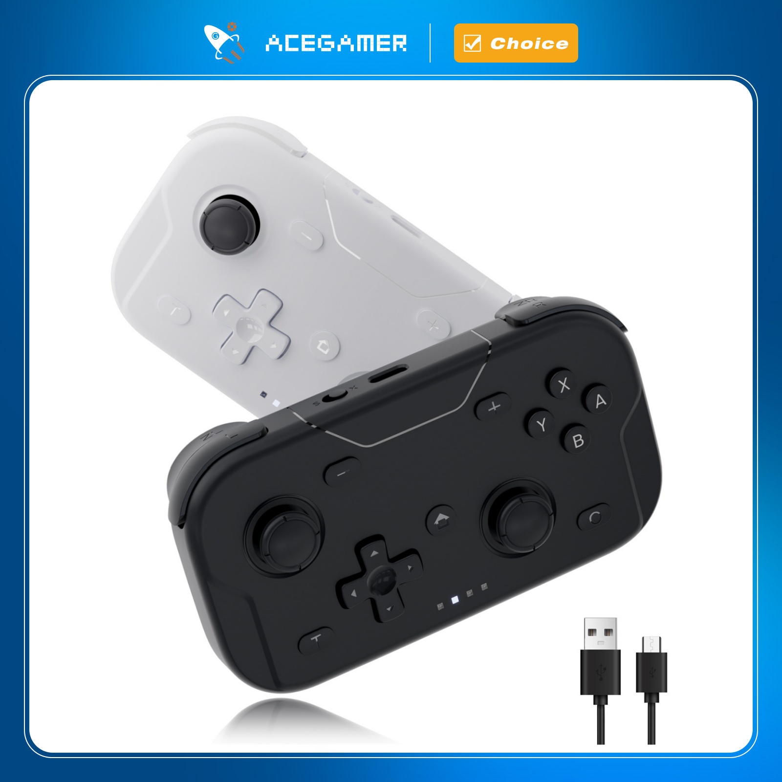 Retro Gaming And Projector - AceGamer Pocket Game Controller Portable Hall