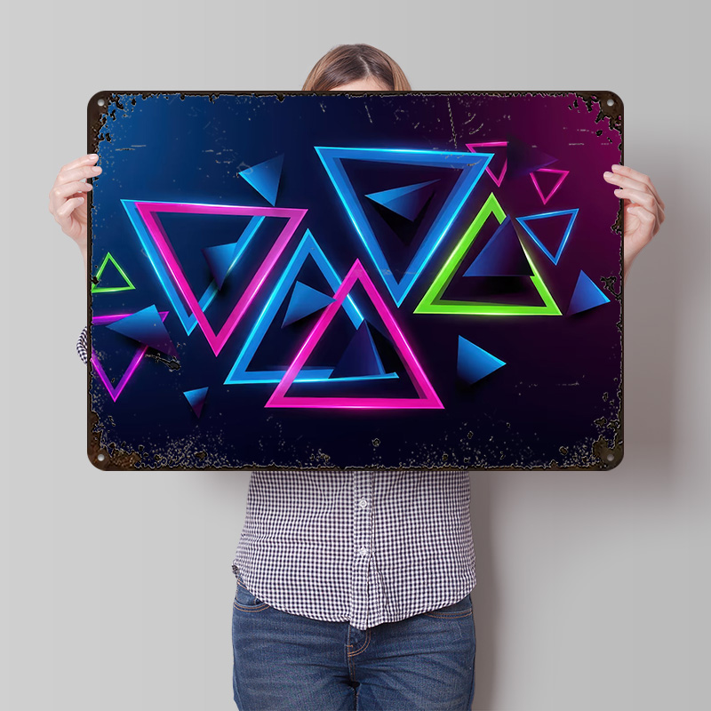 Neon Triangles Abstract Backgr - огляд і ціна Background Retro Gaming
