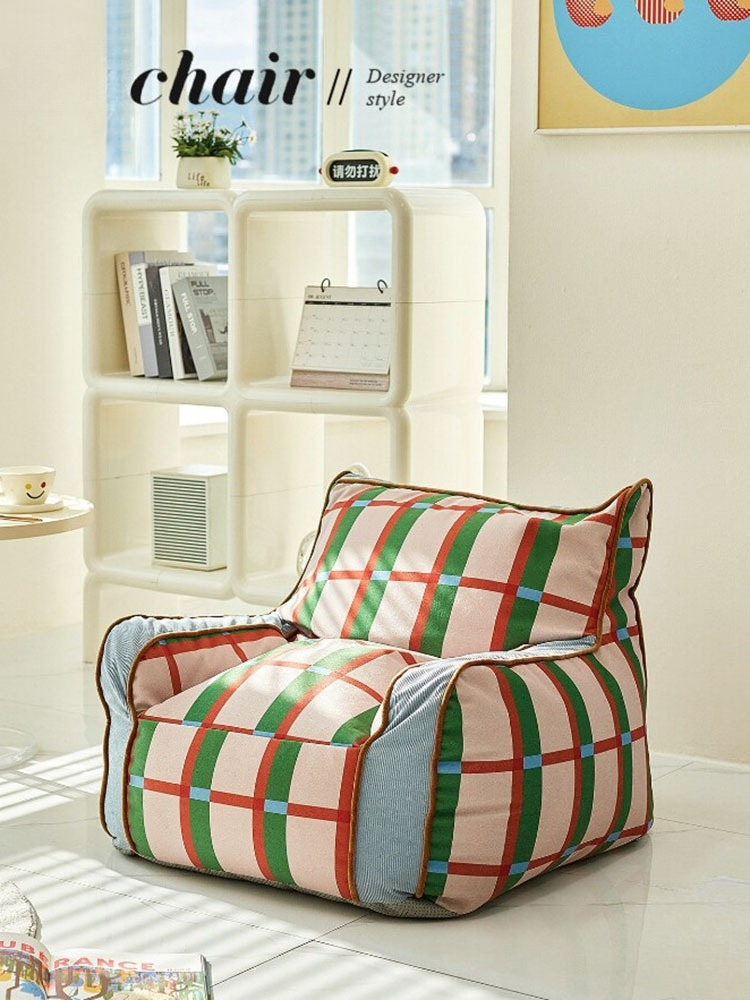 Retro Plaid Lazy Bean Bag Sing - огляд і ціна Retro Gaming Lounge