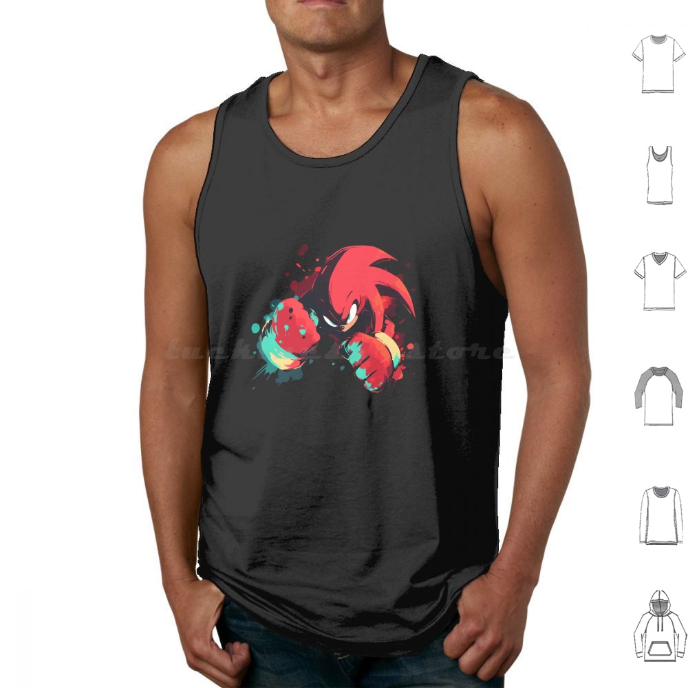 Knuckles Tank Tops Print Cotto - огляд і ціна Retro Gaming Japan