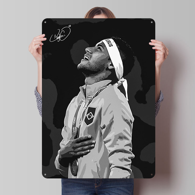 Neymar Jr. Portrait Poster Cus - огляд і ціна Retro Gaming Gadgets