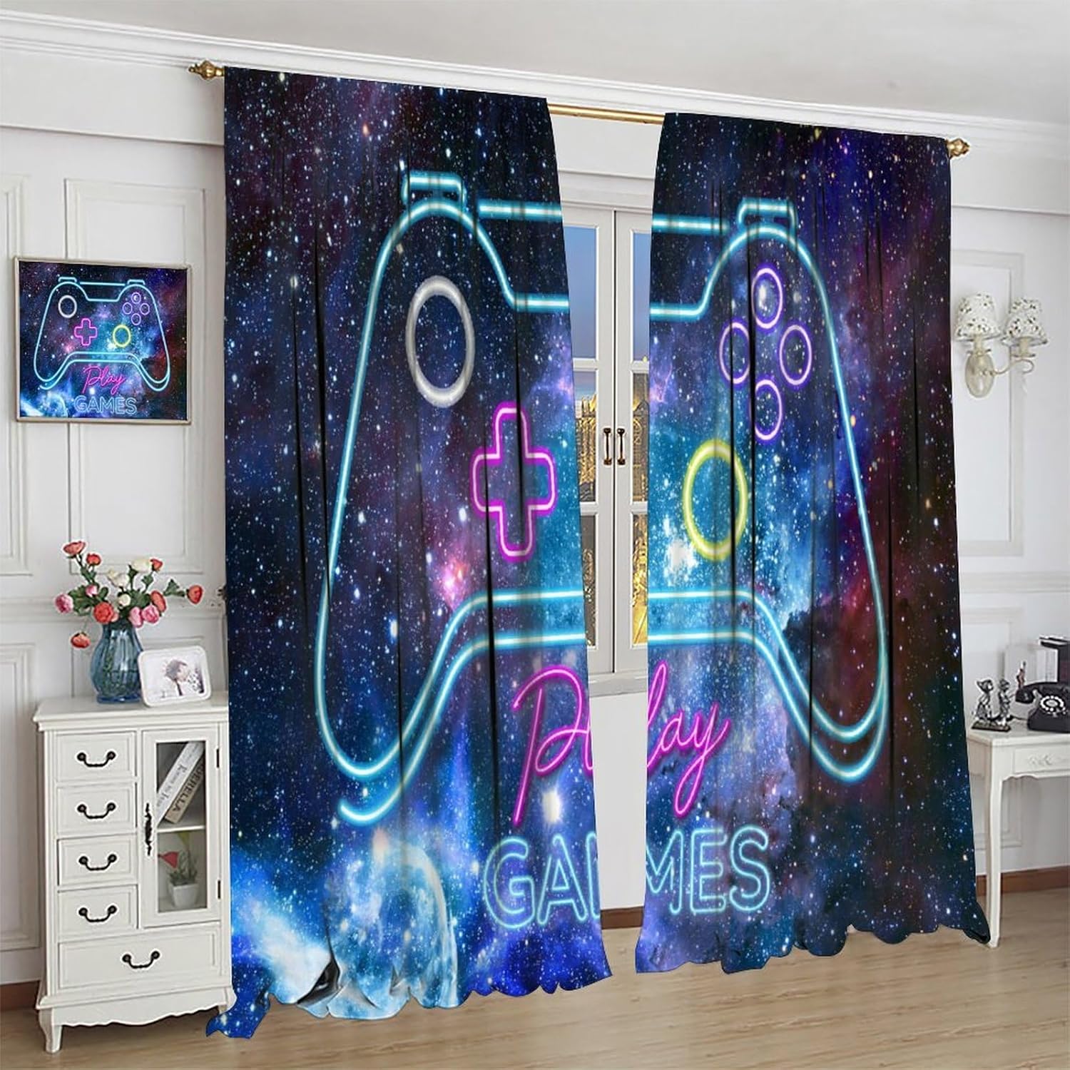 Gaming Blackout Curtains Retro - огляд і ціна Retro Gaming Cafe
