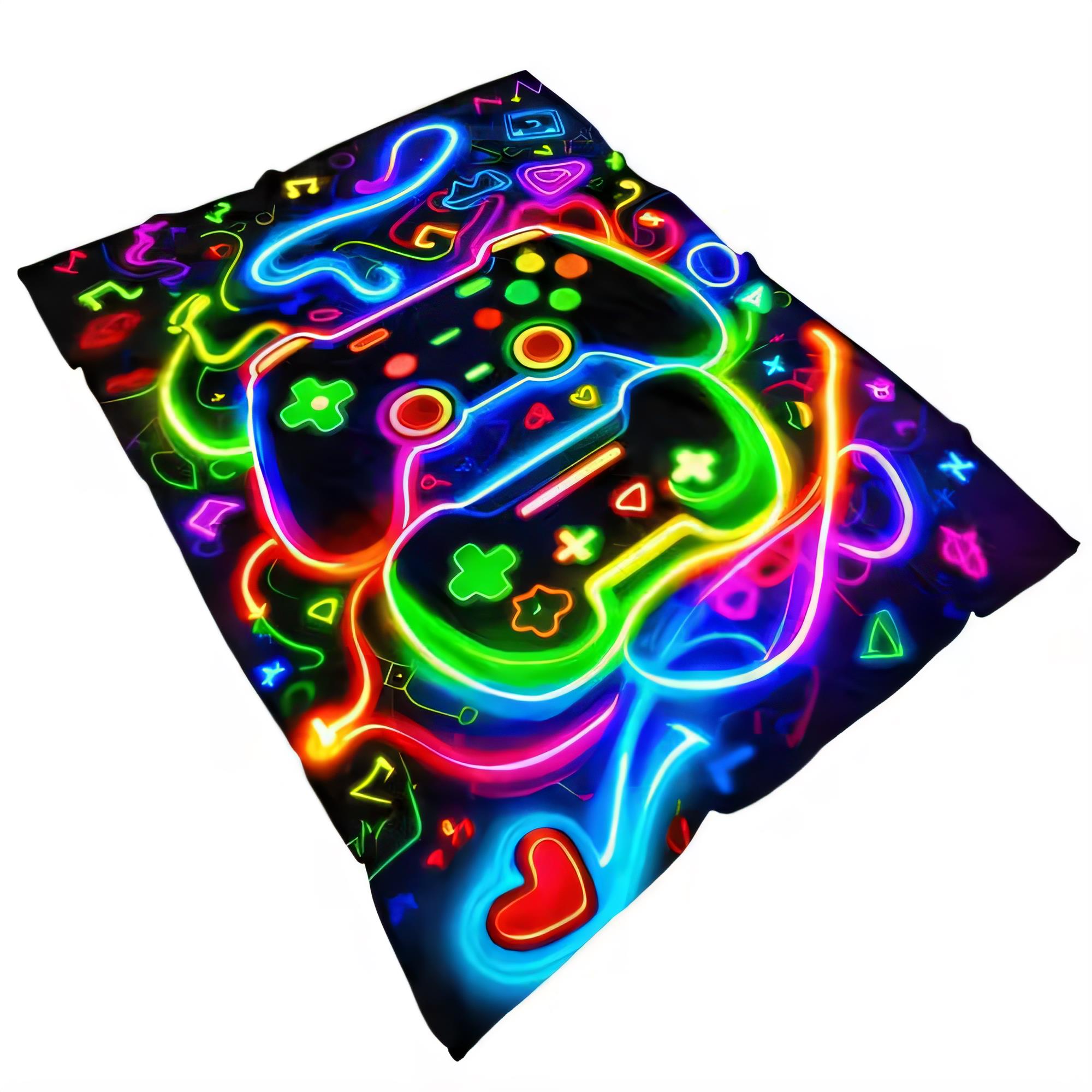Vibrant Neon Gaming Blanket So - огляд і ціна Background Retro Gaming