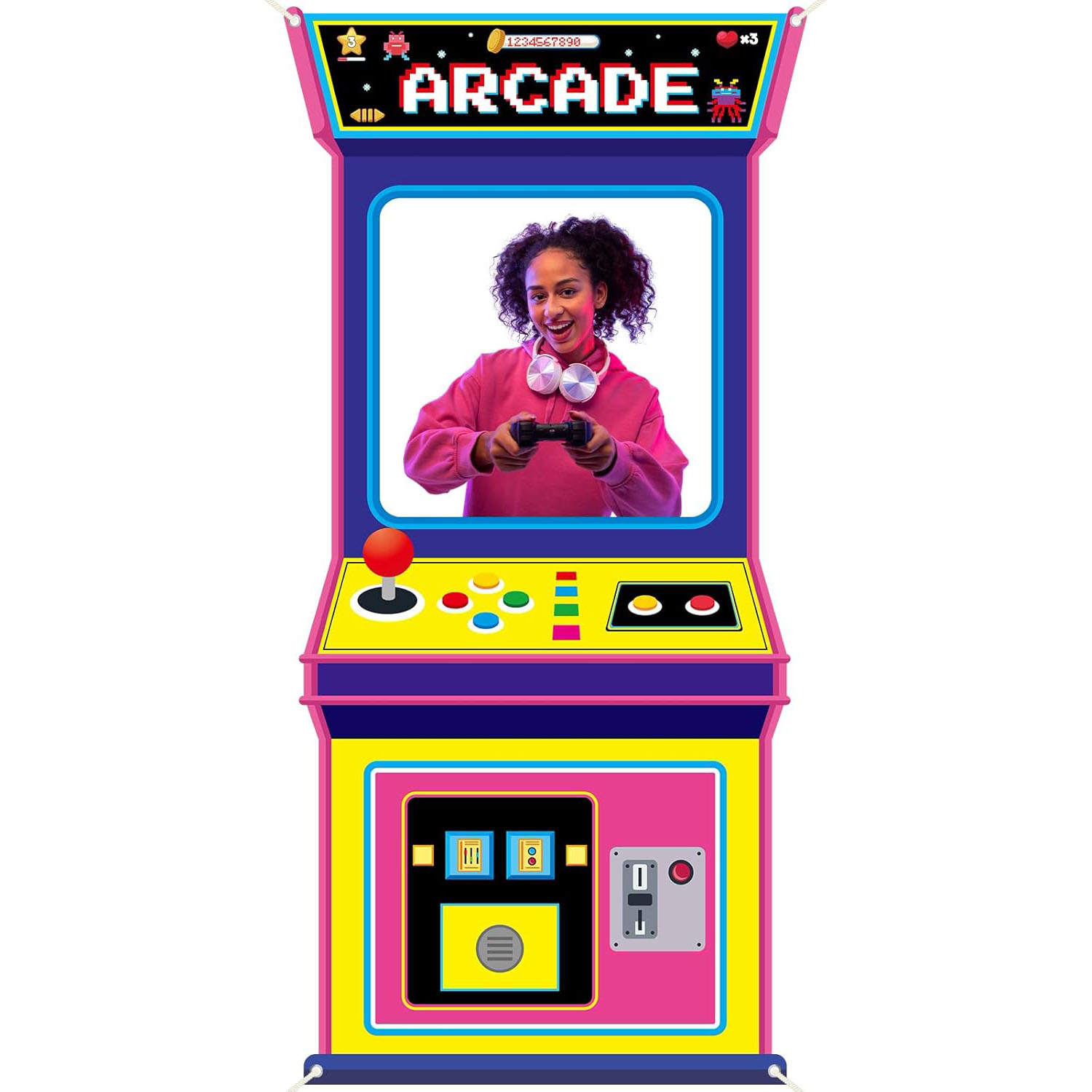 Fabric Arcade Game Photo Backg - огляд і ціна Background Retro Gaming