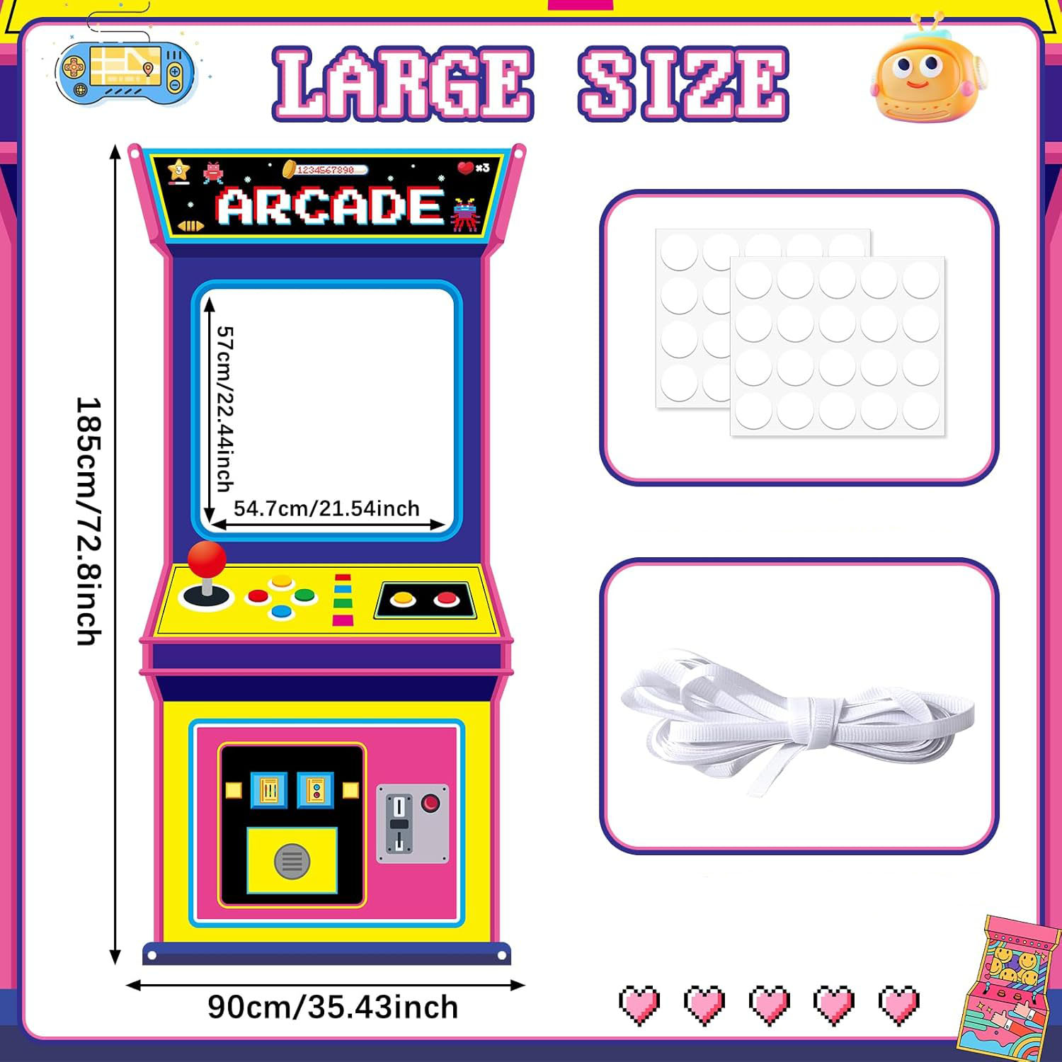 Fabric Arcade Game Photo Backg - огляд і ціна Background Retro Gaming