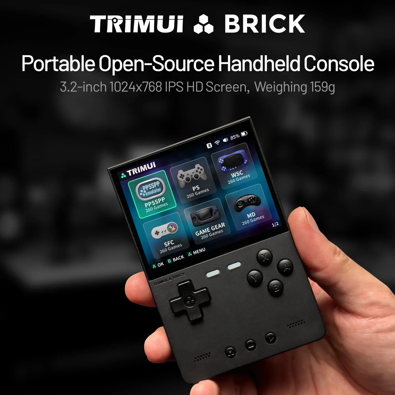 TRIMUI BRICK Handheld Game Con - огляд і ціна Retro Gaming Console Handheld