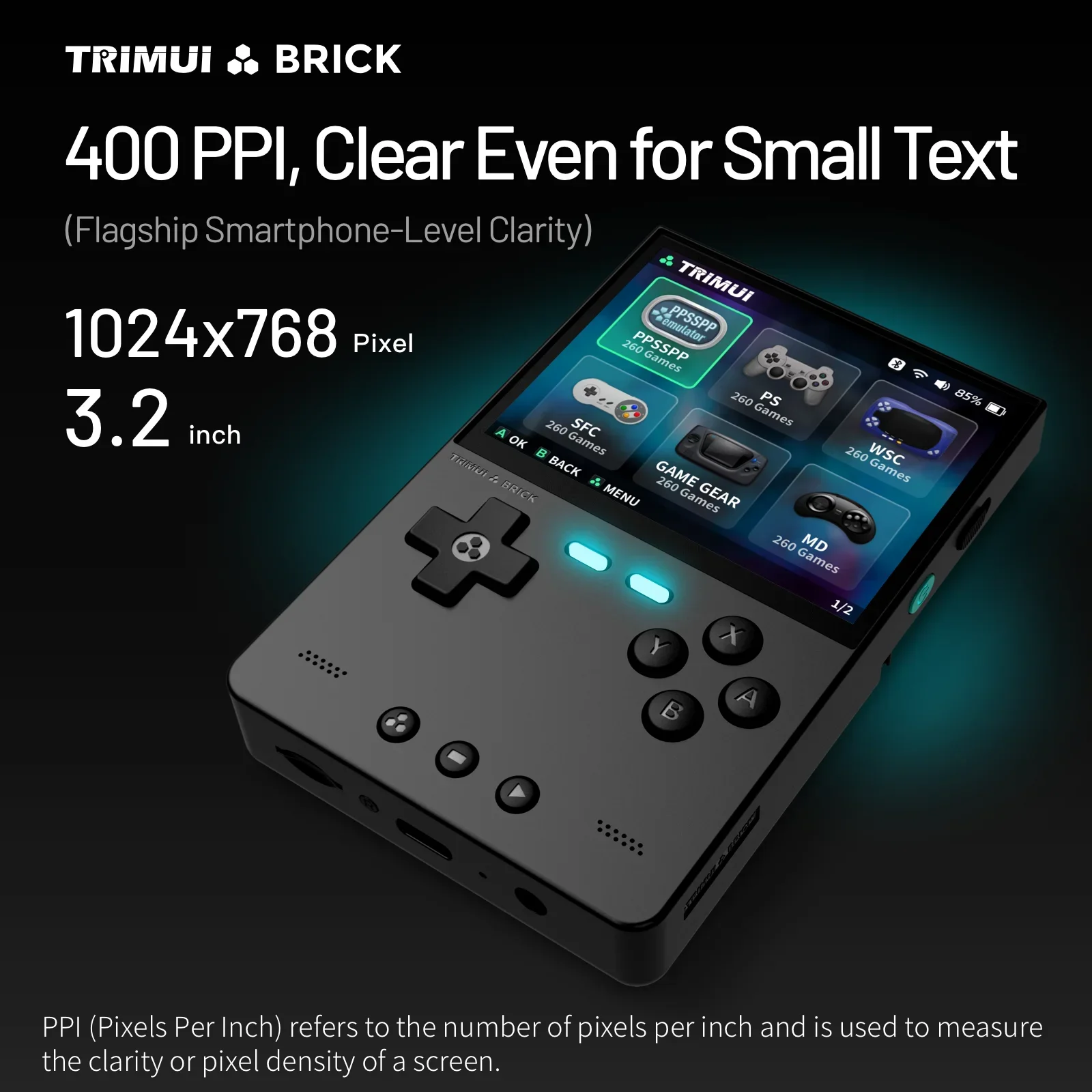 TRIMUI BRICK Handheld Game Con - огляд і ціна Retro Gaming Console Handheld